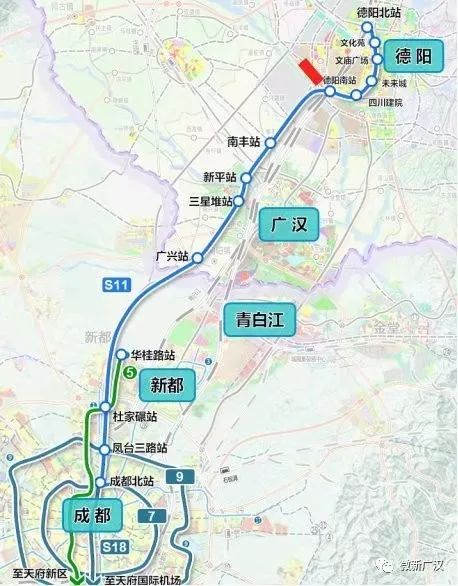 成都到德阳拟修建轨道交通s11线(预可研阶段!