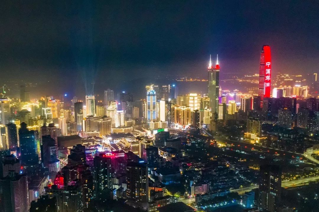2019年2月3日,深圳,粤港澳大湾区深圳夜景.