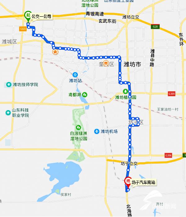 潍坊22路公交车路线图,潍坊3路公交车路线图 潍坊公交对29路恢复原终点站山东工业技师学院停靠调度发车