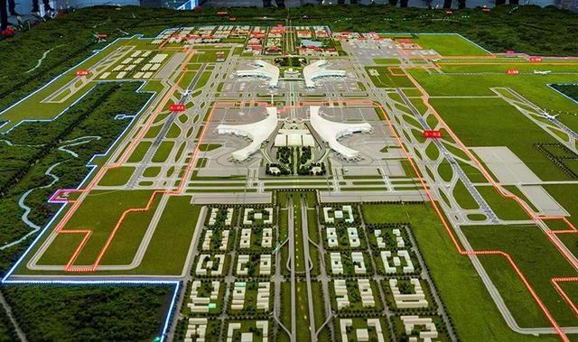 成都天府机场全景模型展示.