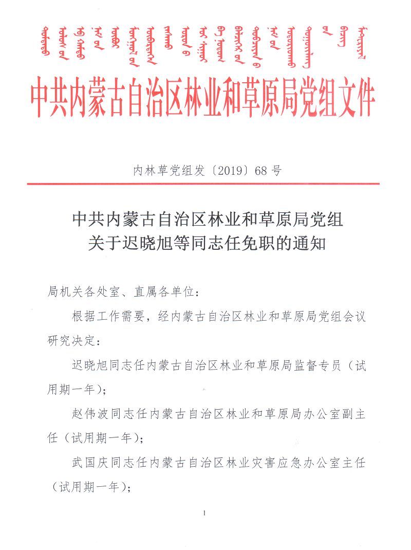 最新人事任免通知