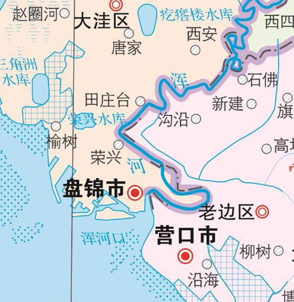 新版辽宁省标准地图披露:盘锦,营口交界大辽河已更名为浑河