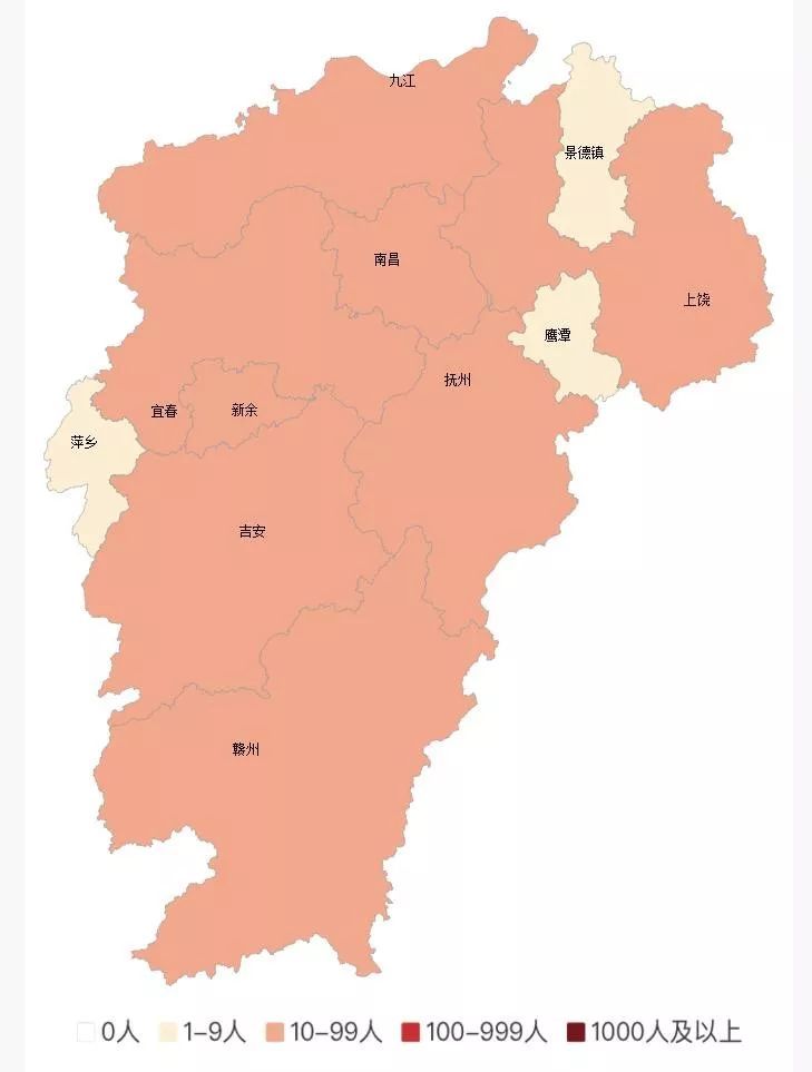 江西最新疫情分布图!多地公布各县区确诊病例详情