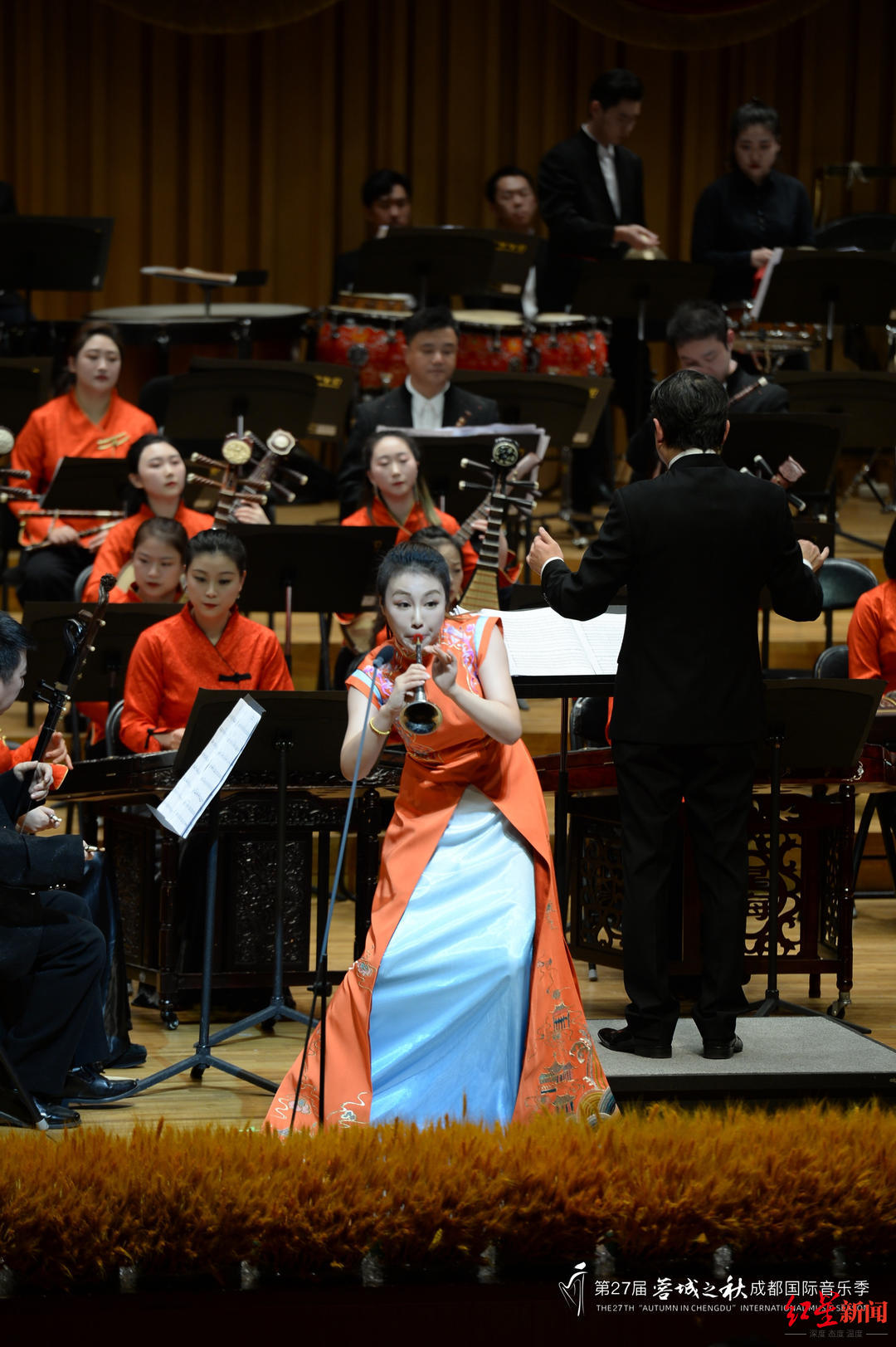 张倩渊随后登场的青年唢呐演奏家,中国音乐金钟奖获得者张倩渊,则带来