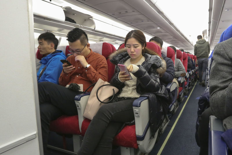 体验东航Wi-Fi航班:要抢名额 网速有点慢