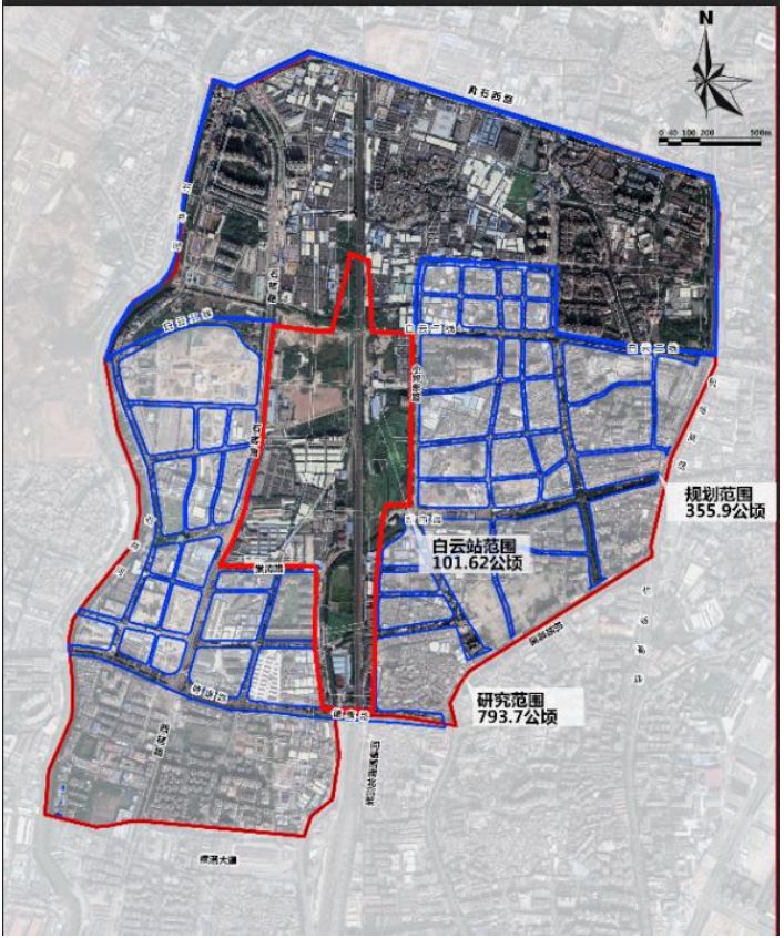 规划范围:北至黄石西路,南到同德围南北高架,西部以石槎路为界,东至