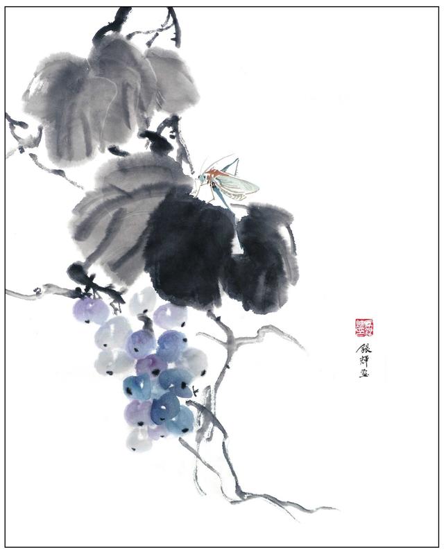 零基础国画教程:分步骤教你画纺织娘,蝉,蝗虫画法,简单易学