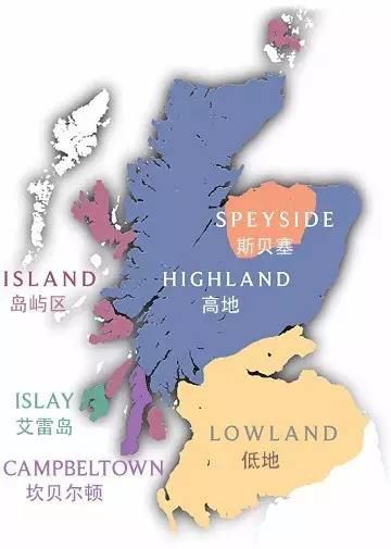 苏格兰威士忌五大产区