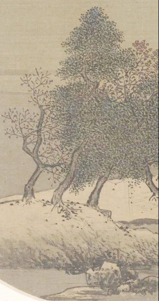 南宋 夏圭《雪溪放牧图》欣赏