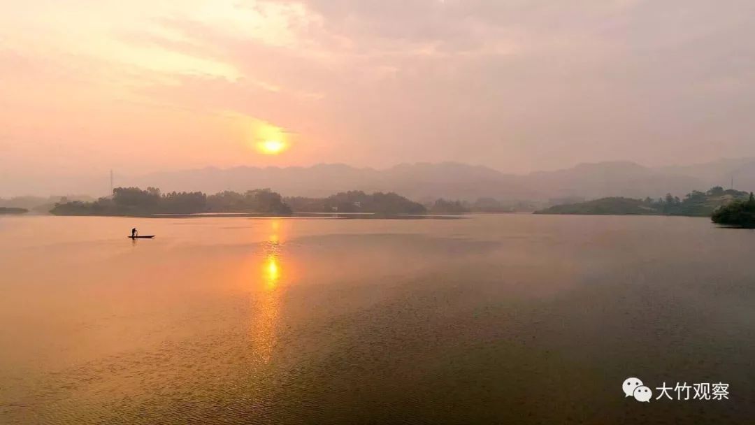 航拍大竹:湖光山色自然美,天空之境百岛湖