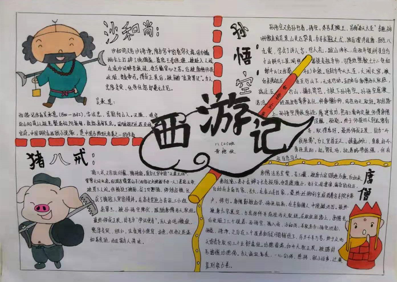 灵性闪耀的《西游记》手抄报