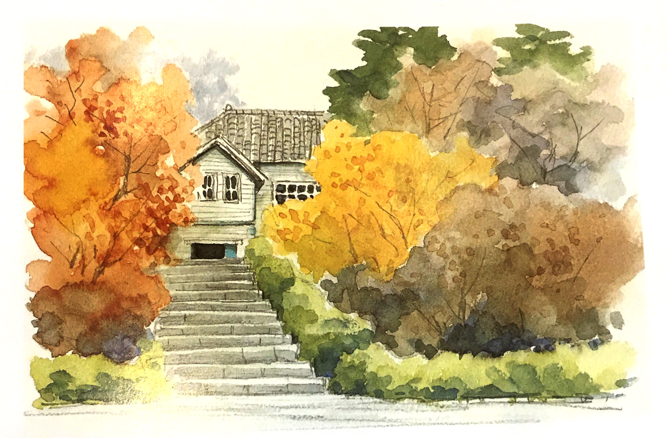 31幅清新的水彩风景画,画的非常棒,收藏了照着临摹