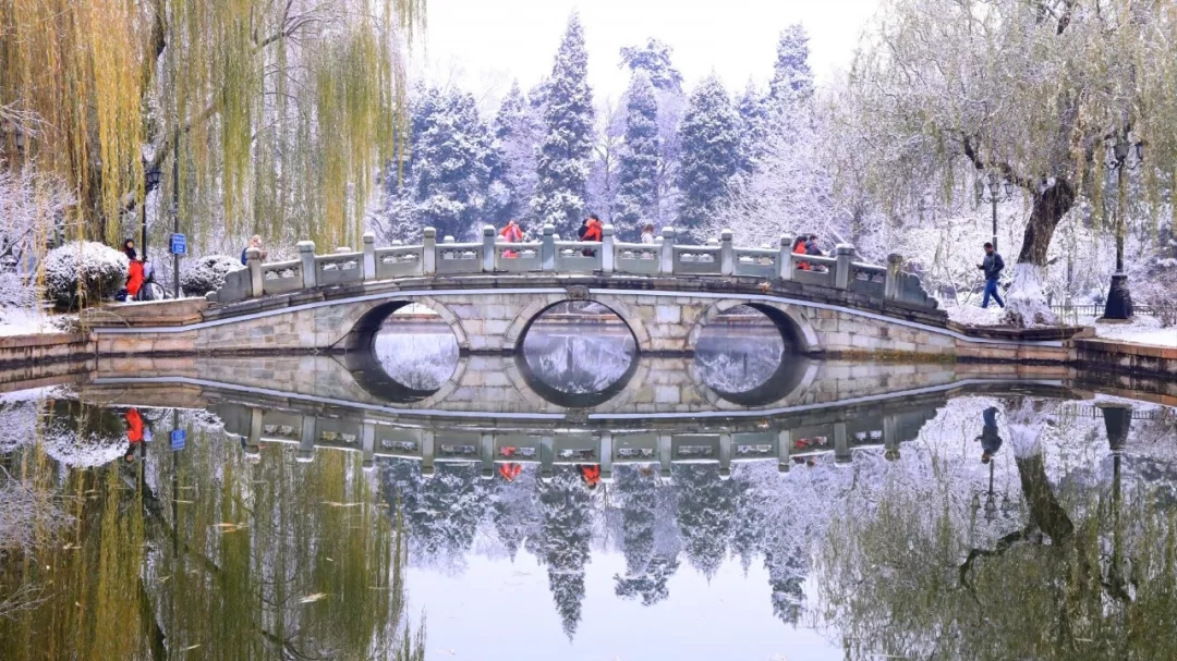 北京大学美丽雪景