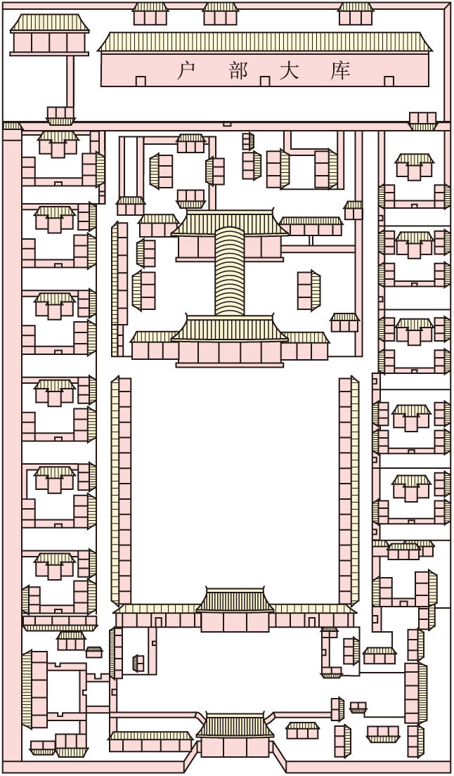 清代北京户部衙门及大库