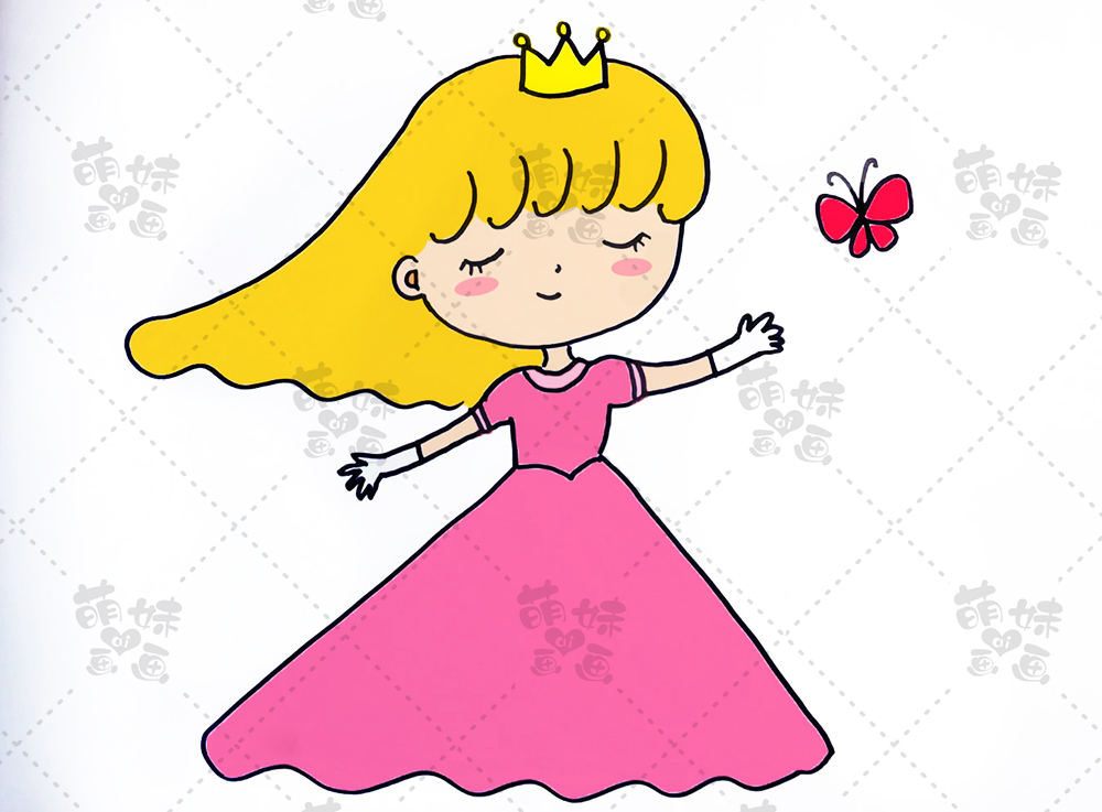 简单又可爱的小公主简笔画合集,选出你最喜欢的小公主