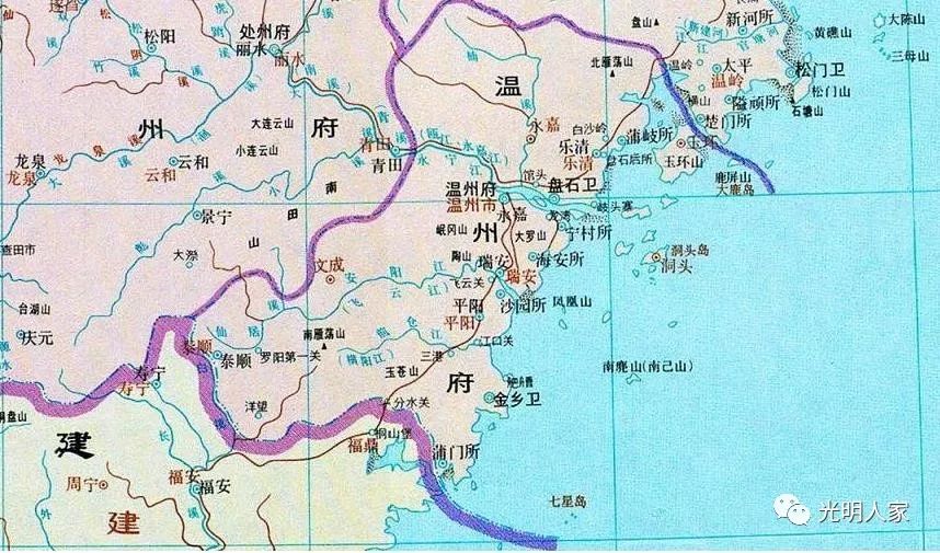 稀见明代浙江古地图(彩色)