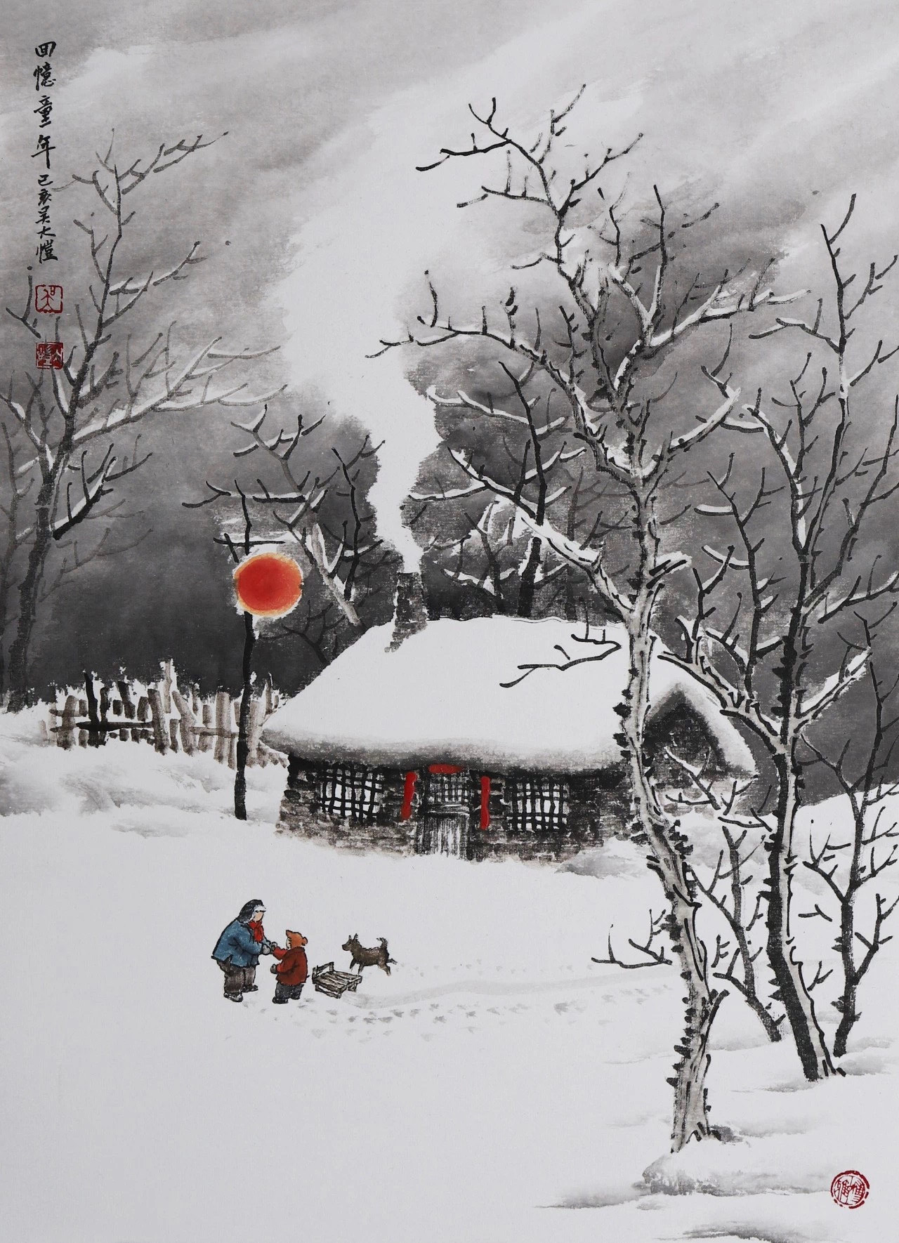 画坛才子吴大恺禅意雪景作品赏析