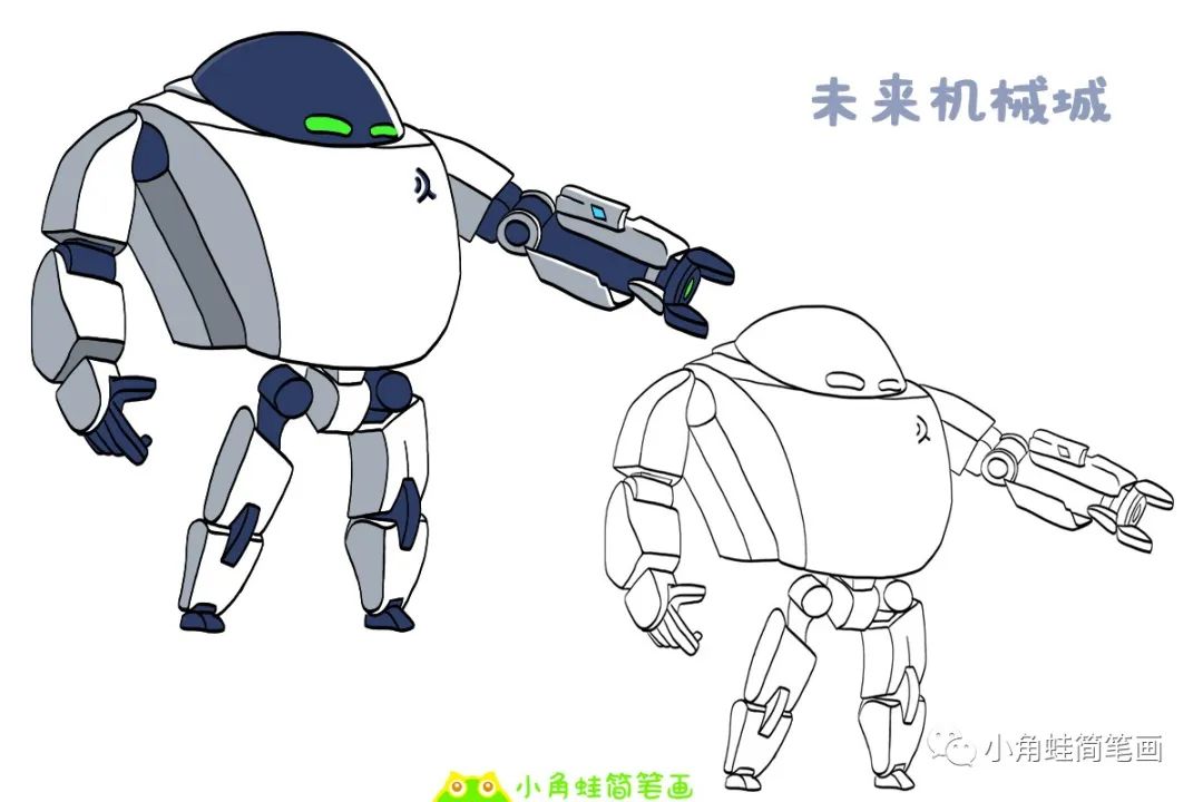 机器人大白瓦力机器人简笔画大全