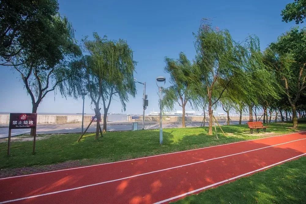 通过现场勘察,设计等前期调研,在滨江公园内建设完成1条市民健身步道