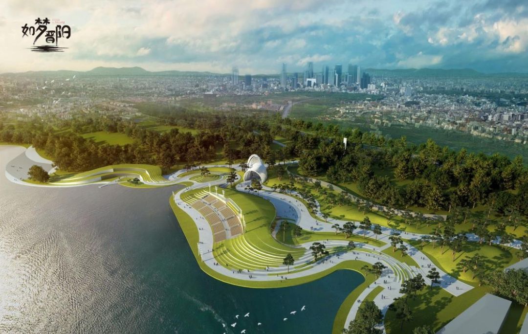 惊艳晋阳湖东岸极点之上68号一线纵观晋阳湖全景