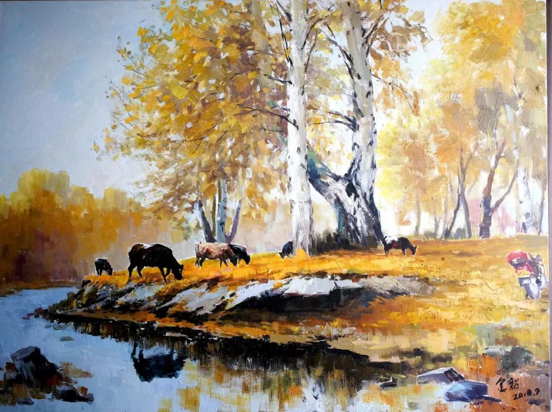 艺苑散发着草原芳香的油画佳作