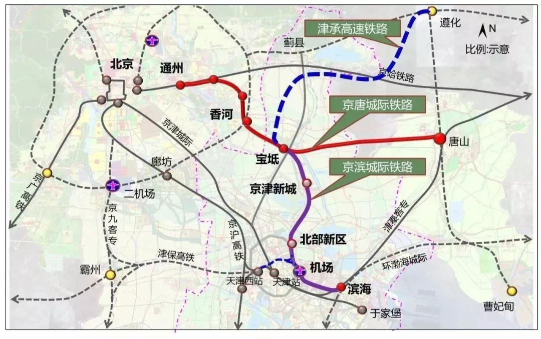 曹妃甸铁路规划图最新图片