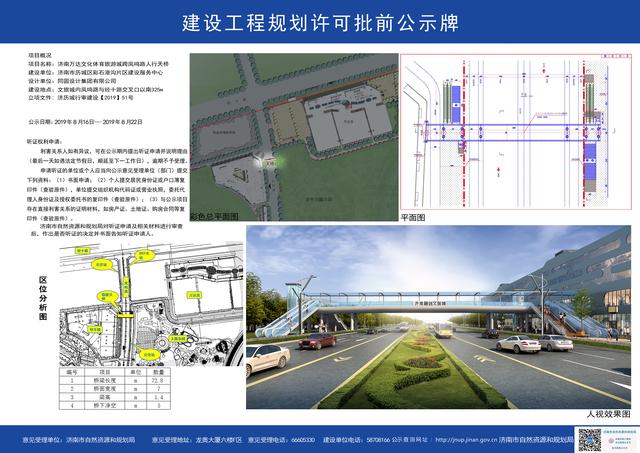 凤鸣路与经十路交叉口以南将建一人行天桥位于万达文旅城内