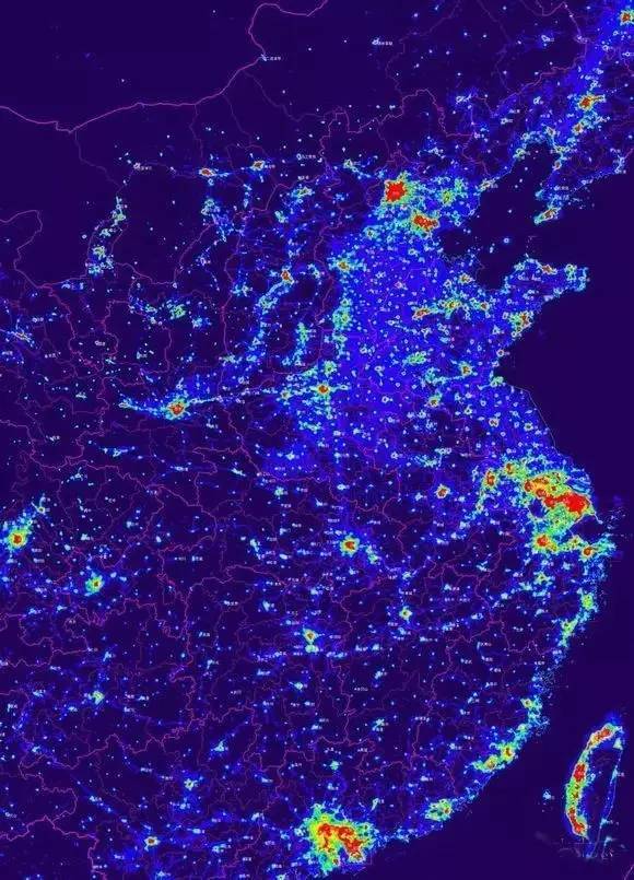 在太空上看中国真正的一线城市和中心城市一目了然