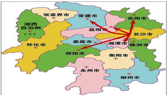 車輛離開長沙市返回籍貫地探親可能主要是岳陽市,益陽市,常德市等地