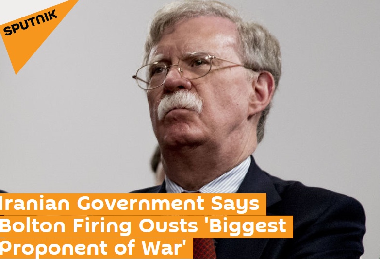 「海外网」伊朗评博尔顿被炒：战争和经济施压的最大支持者走了