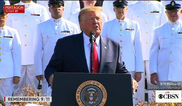 #环球网#快讯！特朗普出席9·11纪念活动，讲述自身经历：当时正在看电视