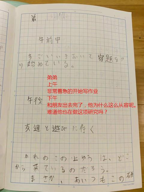 #海外网#笑喷！日本小学生强迫自己暑假最后一天写作业 日记曝光