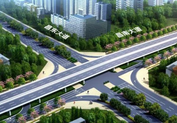 此外,迎宾大道立交还未完全建成,桥下南北向交通需继续维持现状通行.