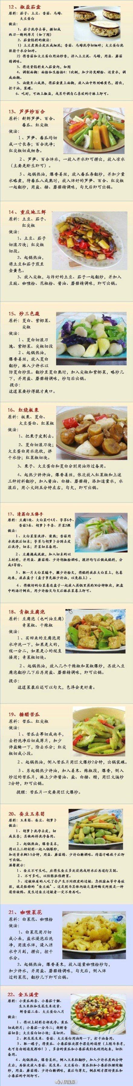 「光明网」吃货收藏：100道素菜，让你应接不暇