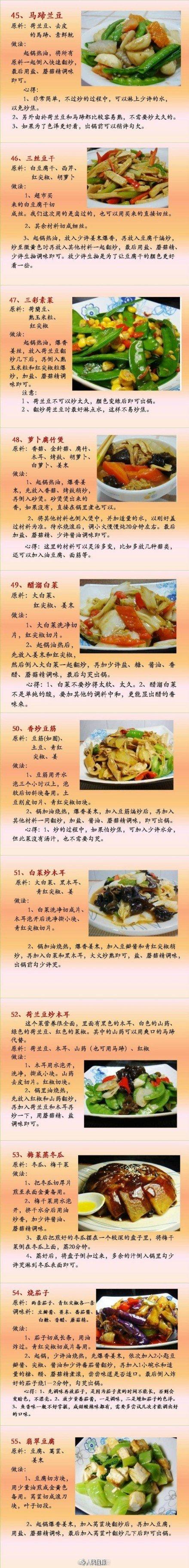 「光明网」吃货收藏：100道素菜，让你应接不暇
