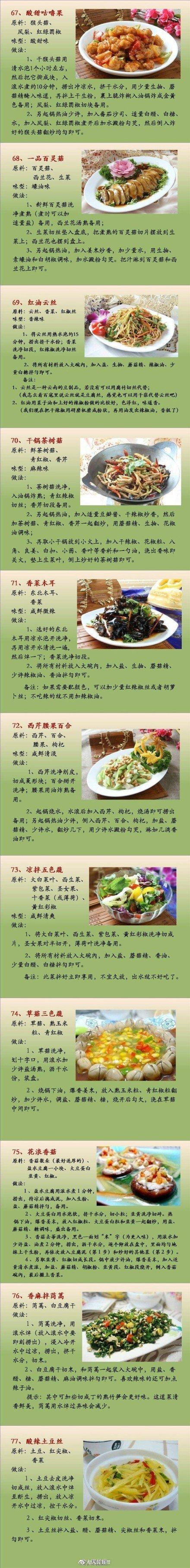 「光明网」吃货收藏：100道素菜，让你应接不暇