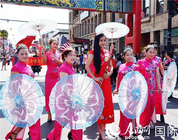「人民网」芝加哥华侨华人热烈庆祝新中国成立70年
