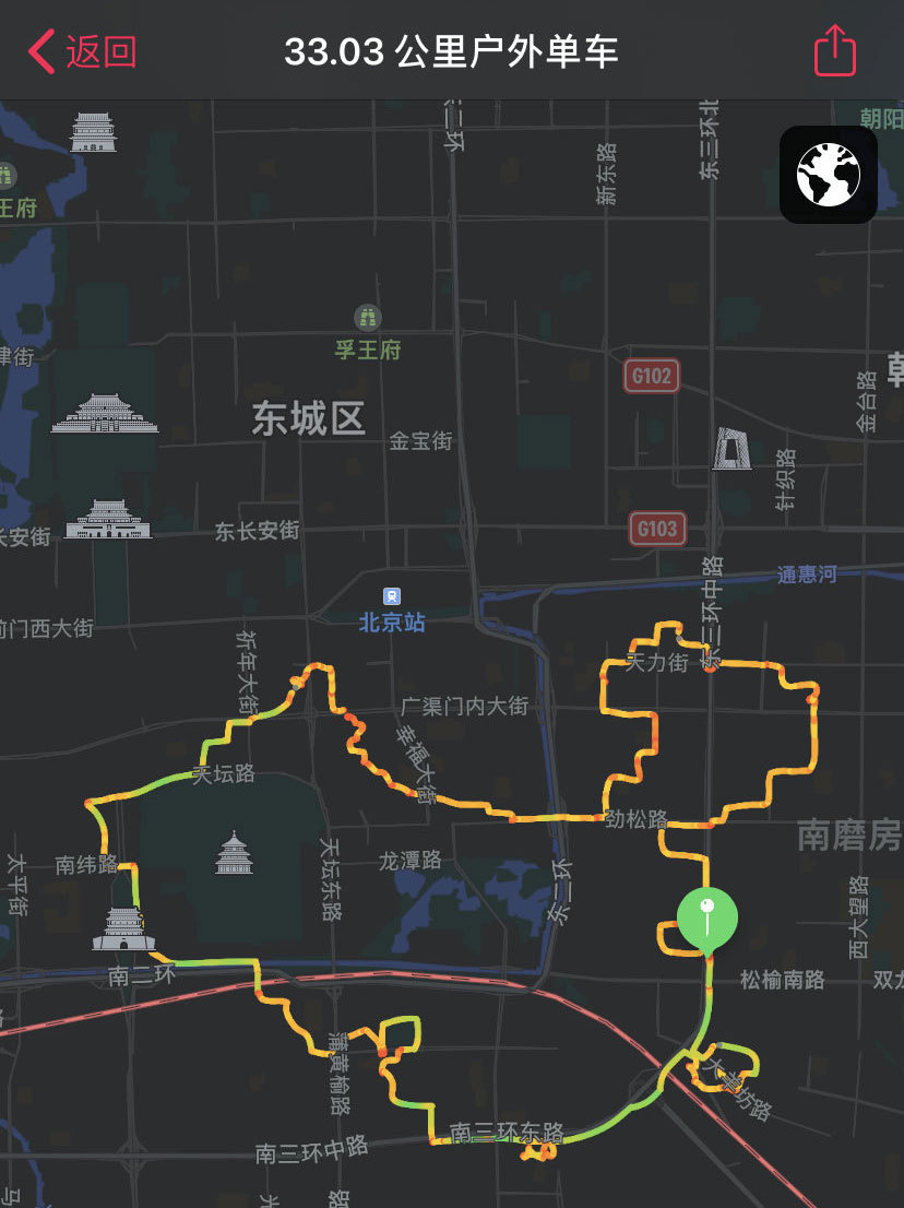 观察者网■为给祖国庆生 网友4小时33公里蹬出“中国地图”