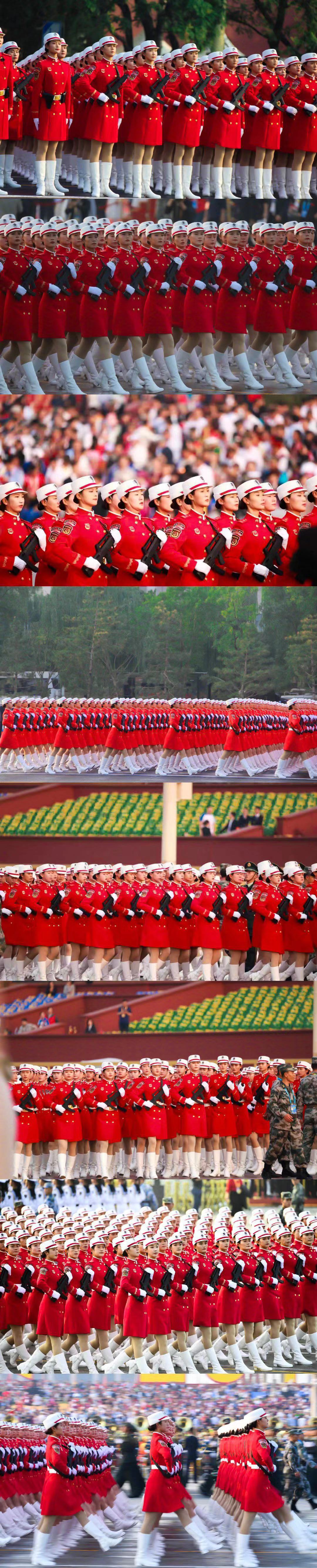 #文汇报#阅兵多图来袭，这真的不是Ctrl＋V！ 向新中国70年的风雨征程、砥砺前行敬礼