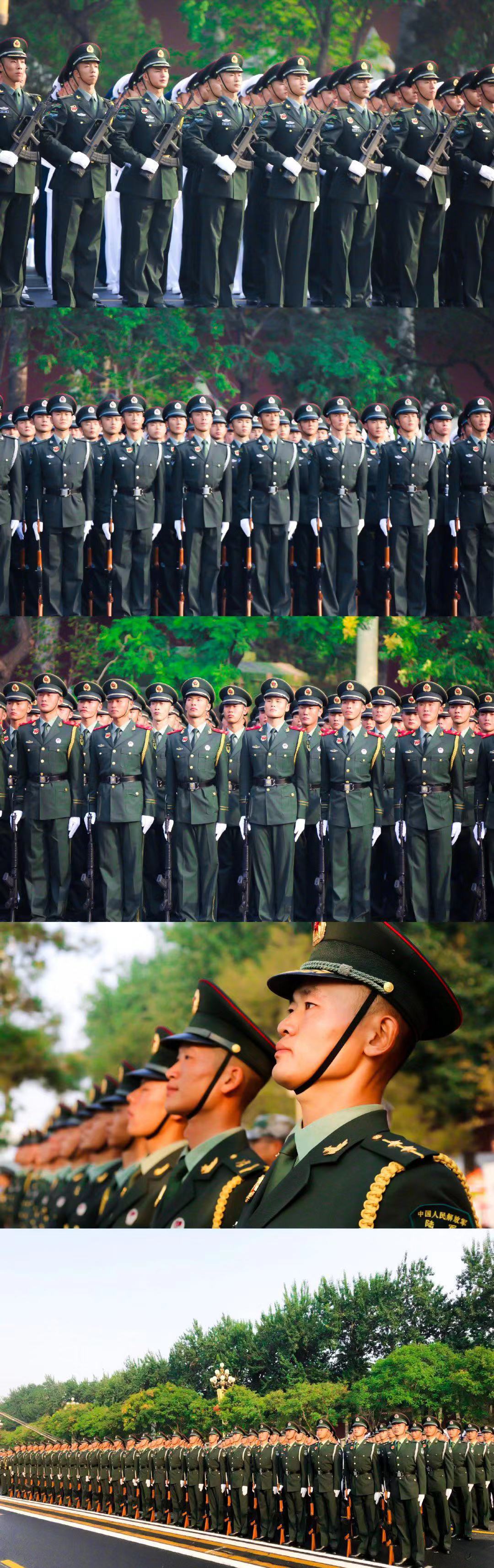 #文汇报#阅兵多图来袭，这真的不是Ctrl＋V！ 向新中国70年的风雨征程、砥砺前行敬礼