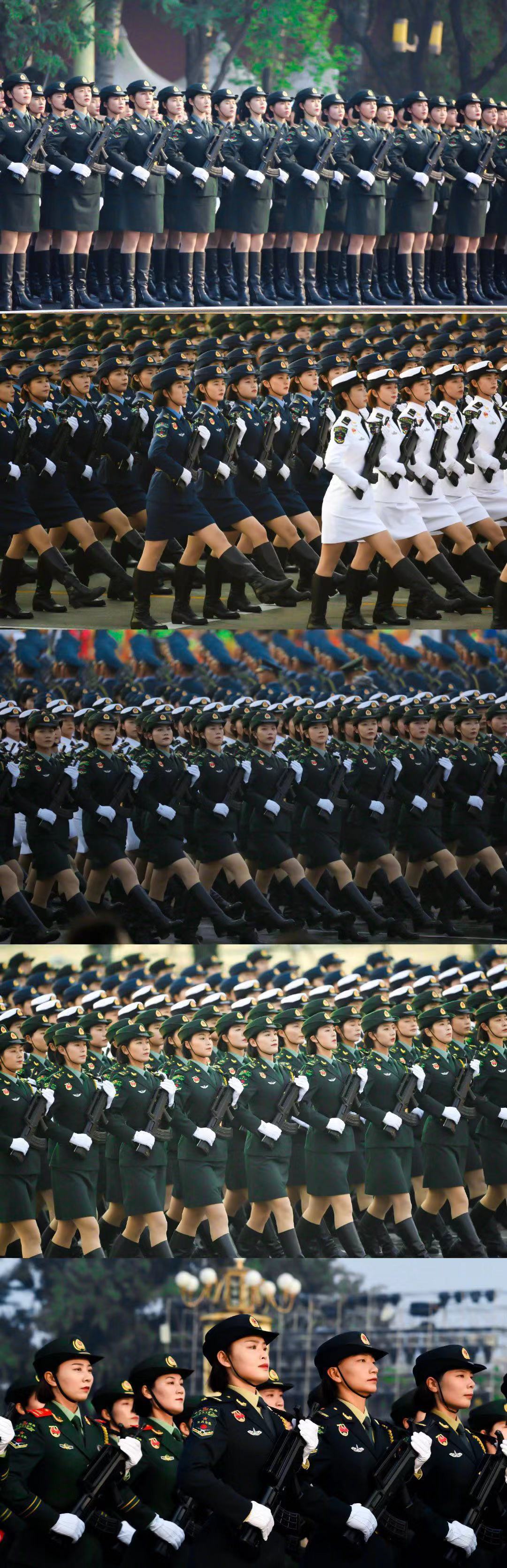 #文汇报#阅兵多图来袭，这真的不是Ctrl＋V！ 向新中国70年的风雨征程、砥砺前行敬礼