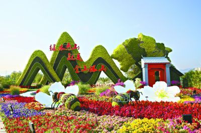 北京晚报@北京市民热看930余座花坛
