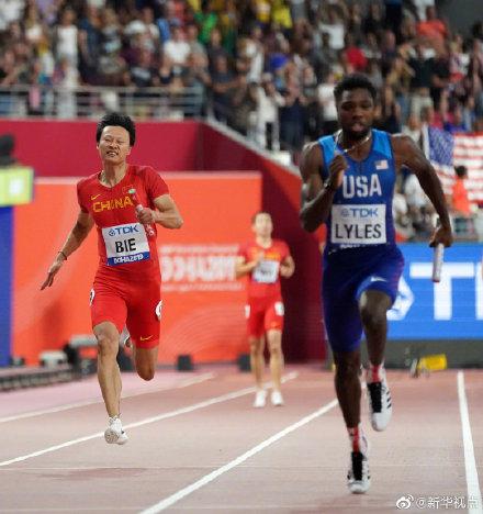#光明网#世锦赛：男子4x100米接力决赛中国队第六