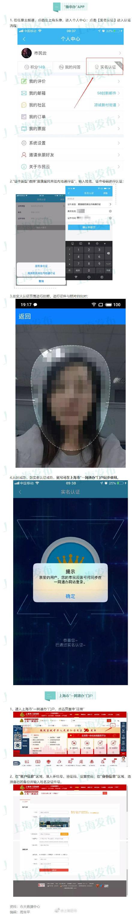 「光明网」“一网通办”支持港澳居民、海外华侨、在沪外籍人士实名认证啦
