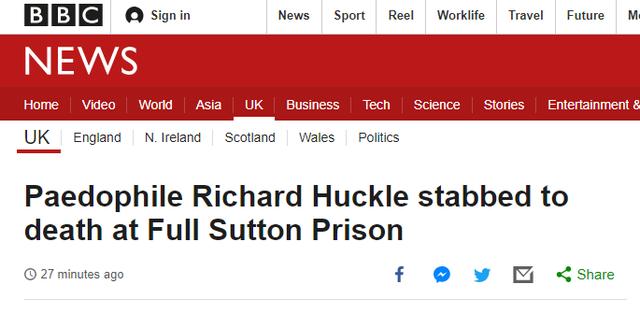 #环球网#英国一恋童癖罪犯在监狱中被刺死，曾虐待超过200名儿童