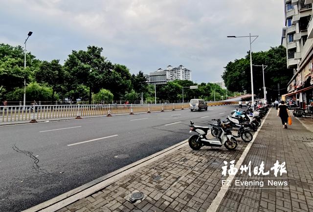 白马路与西洋路交叉路口附近,二三十米道路没有一棵大树.