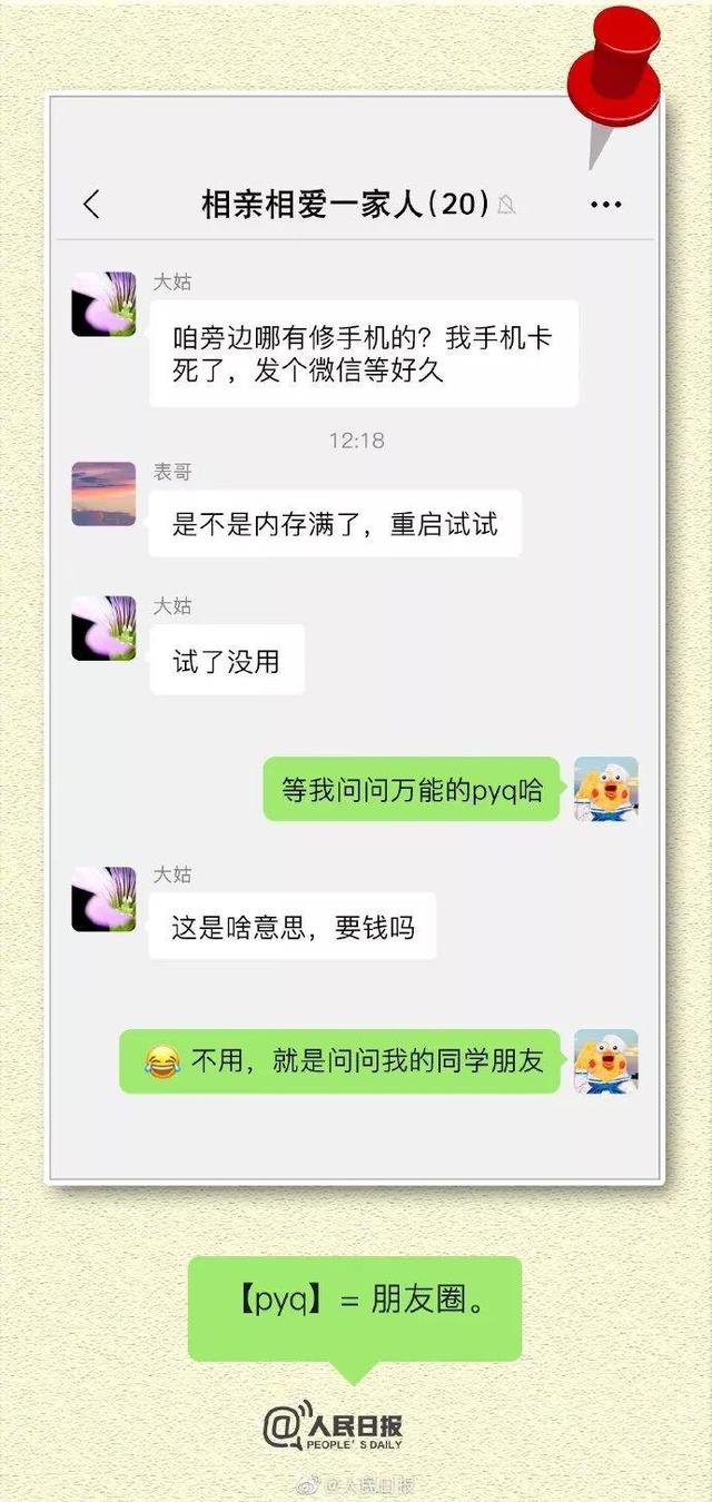 环球网@“xswl、令人头秃…”咱爸妈还跟得上聊天潮流吗？