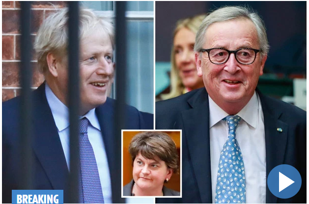 文汇报@新“脱欧”协议达成，但保守党盟友北爱尔兰民主统一党临阵表示反对