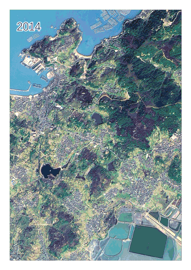 平潭公铁大桥及主岛道路变化动图一条条蜿蜒盘旋的公路,大桥,犹如