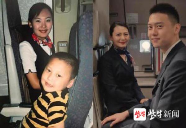 「光明网」长大后我就成了你 小伙15年前与空姐合影如今成同事